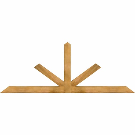 Ekena Millwork Saratoga Rough Sawn Timber Gable Bracket, Western Red Cedar, 84"W x 31"H x 4"D x 4"F, 9/12 Pitch GBW084X31X0404SAR00RWR